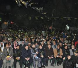 حركة الجهاد تنظم مهرجاناً لتكريم أهالى شهداء السماء الزرقاء بالوسطى