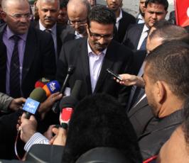 وصول الوفد التونسي رفيع المستوى تضامنا مع قطاع غزة الذي يتعرض للعدوان