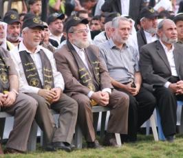قيادة حركة الجهاد السياسية والعسكرية تحضر مهرجان الانطلاقة الجهادية
