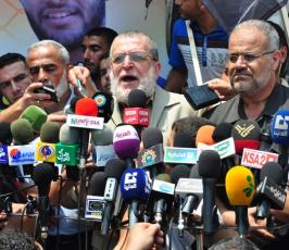 الجهاد الاسلامى يعقد مؤتمر صحفى بمناسبة الافراج عن السرسك