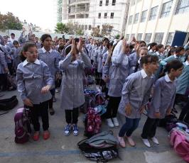 افتتاح العام الدراسي الجديد في مدارس الضفة الغربية
