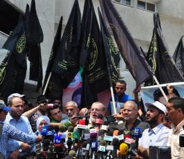 الجهاد الاسلامى يعقد مؤتمر صحفى بمناسبة الافراج عن السرسك