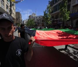 آلاف الفلسطينيين يحيون الذكرى الـ66 للنكبة وسط رام الله