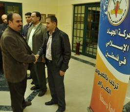 الجهاد تكرم الصحفيين فى غزة بمناسبة الانتصار بمعركة السماء الزرقاء