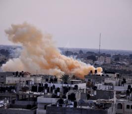 الجيش المصرى يواصل تفجير البيوت على الحدود مع قطاع غزة