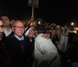 صور من استقبال الاسرى المحررين في مقر المقاطعة برام الله