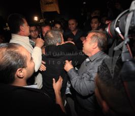 صور من استقبال الاسرى المحررين في مقر المقاطعة برام الله