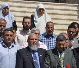بالصور: الفصائل تعلن عن موعد مسيرة يوم القدس العالمي خلال مؤتمر صحفي