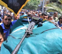 جنازة  الشهيد القائد في سرايا القدس شعبان الدحدوح