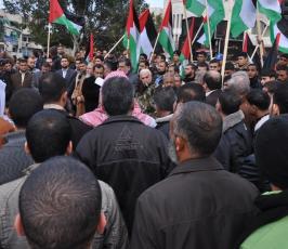 وقفة احتجاجية تندد بالحملات القمعية بالضفة