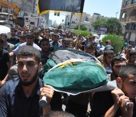 جنازة الشهيد القائد في سرايا القدس شعبان الدحدوح