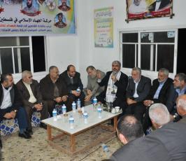 زيارة مشعل وهنية لعوائل شهداء آل الدحدوح
