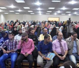 الرابطة تقيم حفل تكريم طالبات في جامعة الاقصي بذكري الشقاقي بخانيونس