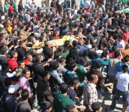 بالصور:جماهير غاضبة تشيع جثامين شهداء مخيم جنين