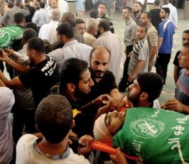 غزة تودع شهداء العدوان الصهيوني على غزة