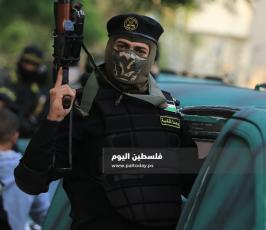 سرايا القدس عرض عسكرى فى الذكرى السنوية الاولى لاستشهاد القائد بهاء ابو العطا (35).JPG