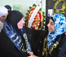 خنساء فلسطين تزور المحررة هناء شلبى