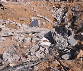 بالصور: مشاهد من القصف الصهيوني على مدينة غزة لليلة أمس