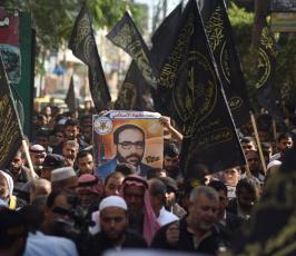 مسيرة جماهيرية حاشدة يتقدمها قادة حركة الجهاد الإسلامي في خانيونس دعما للقدس