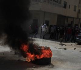 بالصوراصابات في مواجهات مع قوات الاحتلال في كفر عقب شمال القدس المحتلة