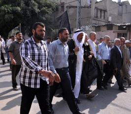  مسير لقادة الجهاد الإسلامي لمنازل عدد من الشهداء