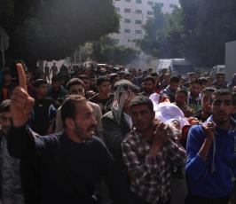 جنازة الشهيد الصياد توفيق أبو ريالة ‫(1)‬ ‫‬