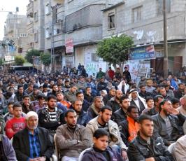 مهرجان حاشد لحركة الجهاد احتفالاً بمعركة بشائر الانتصار بالوسطى