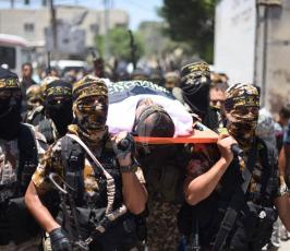 سرايا القدس تودع شهيد الإعداد محمد الأسطل  ‫(1)‬