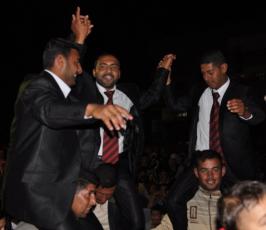 الجهاد الإسلامي بخانيونس تزف 10 من أبنائها في عرس جماعي حاشد