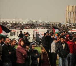 مسيرة العودة في منطقة ملكة شرق مدينة غزة ‫(43844131)‬ ‫‬.JPG