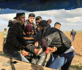 مواجهات على حدود غزة في اليوم المئة على قرار ترامب ‫(37945869)‬ ‫‬.JPG