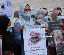 وقفة للاتحاد الإسلامي للنقابات المهنية بغزة نصرةً للأسير الأخرس (15).JPG