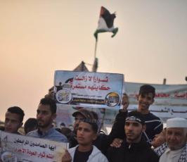 فعاليات جمعة التضامن مع الشعب الفلسطينى فى مخيم العودة شرق خزاعة (11).jpeg