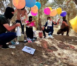 وحدة برق الجهادية تطلق بالونات حارقة على غلاف غزة 7.jpg