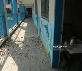 أضرار بمدرسة لـالأونروا (7).JPG