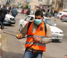 تعقيم شوارع مدينة غزة (10).JPG