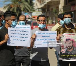  خيمة التضامن مع الأسير الأخرس أمام الصليب بغزة (22).JPG