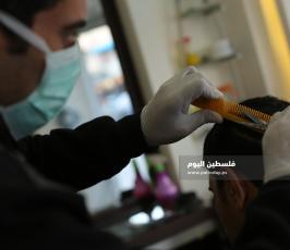 صالونات الحلاقة  إجراءات احترازية ووقائية لمواجهة فيروس كورونا (8).JPG
