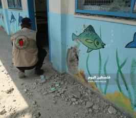 أضرار بمدرسة لـالأونروا (8).JPG