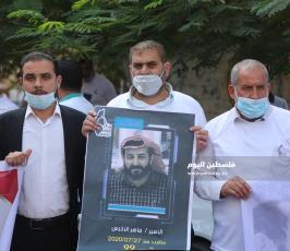 وقفة للاتحاد الإسلامي للنقابات المهنية بغزة نصرةً للأسير الأخرس (1).JPG