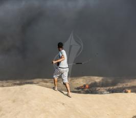 مواجهات شرق البريج في الذكر ال70 للنكبة ‫(43188743)‬ ‫‬.JPG