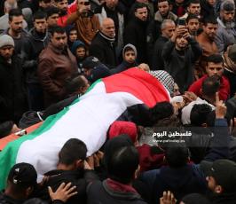 تشيع جثامين شهداء حريق النصيرات وسط حالة من الحزن (16).JPG
