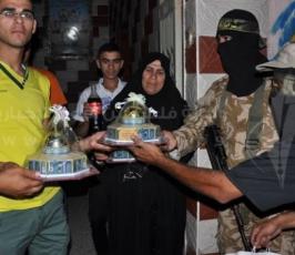  سرايا القدس "كتيبة حطين" تزور عائلات الشهداء بمنطقة التركمان شرق غزة