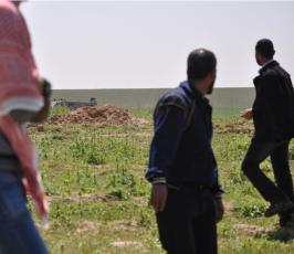 بالصور:إصابات بالاختناق في مواجهات مع قوات الاحتلال شرق بيت حانون في ذكرى يوم الأرض