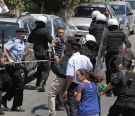 الشرطة الفلسطينية تقمع تظاهرة منددة بالعودة للمفاوضات في رام الله