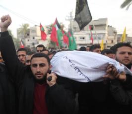 تشييع شهيدا سرايا القدس نصر الله والسلطان اللذان ارتقيا بمهمة جهادية شمال القطاع (1)