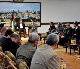 وفد طبى مصرى يزور رئيس الوزراء الفلسطينى بغزة