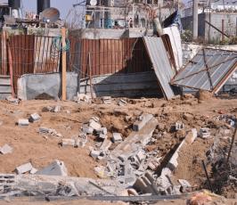 بالصور: مشاهد من القصف الصهيوني على مدينة غزة لليلة أمس