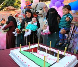 حفل بعيد ميلادأبناء الاسرى من النطف المهربة ‫(1)‬