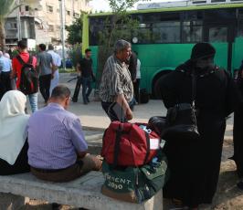 حجاج بيت الله الحرام يغادرون قطاع غزة لأداء مناسك الحج ‫(39125517)‬ ‫‬